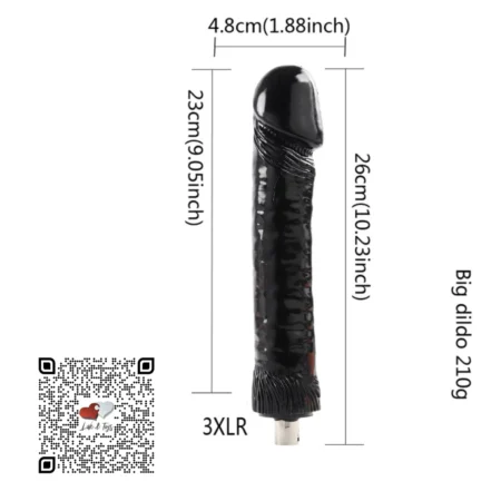 10" DILDO NEGRO 3XLR