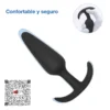 3 PACK PROGRESIVO PLUG ANAL ALARGADO DE SILICONA NEGRO