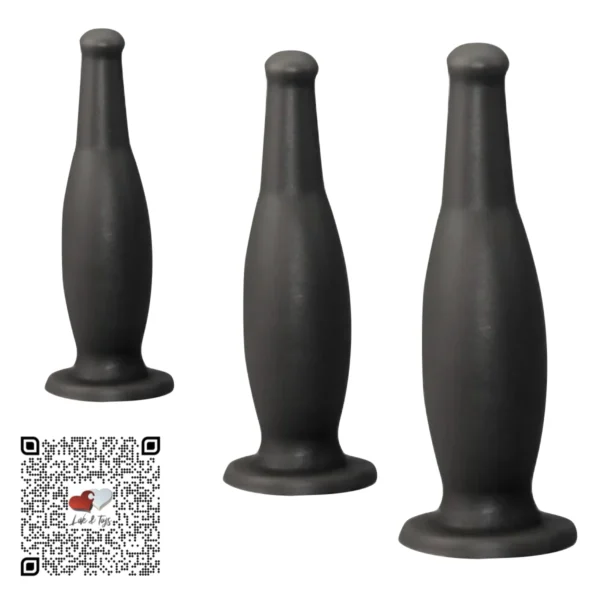 3 PACK PROGRESIVO PLUG DILATADOR BOTELLA NEGRO