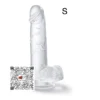 7.5" DILDO CRISTAL CON TESTÍCULOS
