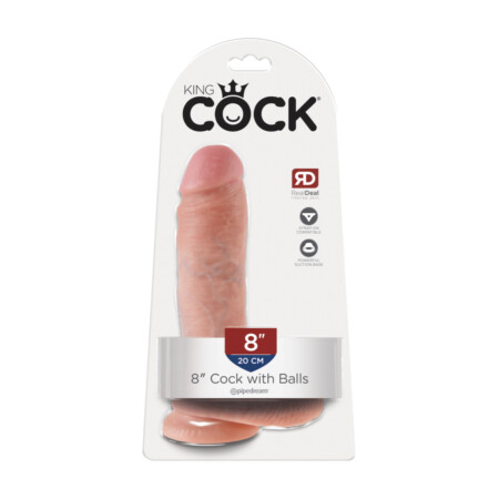 8" KING COCK DILDO CON TESTÍCULOS