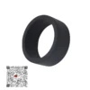 Anillo sencillo de silicona para pene color negro con textura extra suave