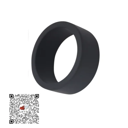 Anillo sencillo de silicona para pene color negro con textura extra suave