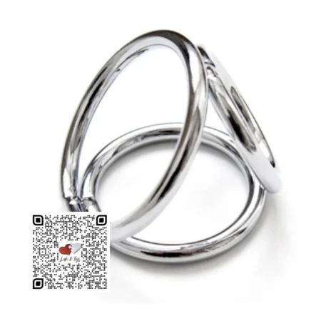 ANILLO METÁLICO GRANDE TRIPLE PARA PENE Y TESTÍCULOS | BIG COCK AND BALL TRIPLE RING