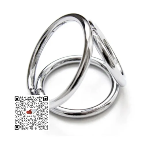 ANILLO METÁLICO GRANDE TRIPLE PARA PENE Y TESTÍCULOS | BIG COCK AND BALL TRIPLE RING