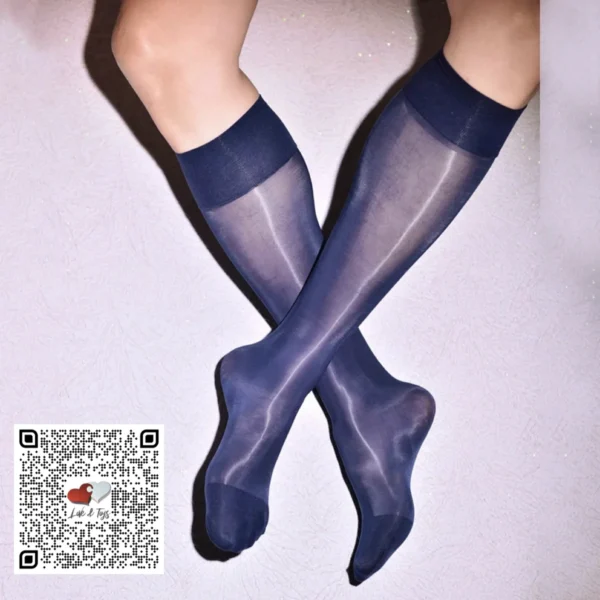 CALCETÍN AZUL TRANSLÚCIDO PARA HOMBRE