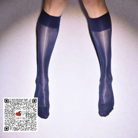 CALCETÍN AZUL TRANSLÚCIDO PARA HOMBRE