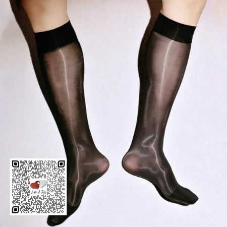 CALCETÍN NEGRO TRANSLÚCIDO PARA HOMBRE