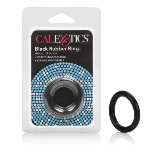 CALEXOTICS-BLACK-RUBBER-RING-SMALL.jpeg ANILLO DE GOMA PEQUEÑO PARA PENE Y TESTÍCULOS | CALEXOTICS Small Black Rubber Ring