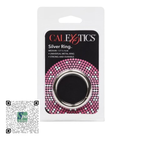CALEXOTICS ANILLO PLATEADO MEDIANO PARA PENE Y TESTÍCULOS | MEDIUM SILVER COCKRING