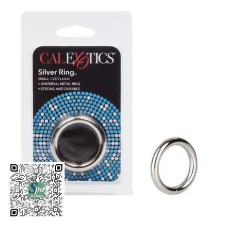CALEXOTICS ANILLO PLATEADO PEQUEÑO PARA PENE Y TESTÍCULOS | SMALL SILVER COCKRING