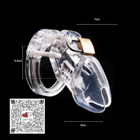 Dispositivo castidad transparente cristal efecto vidrio