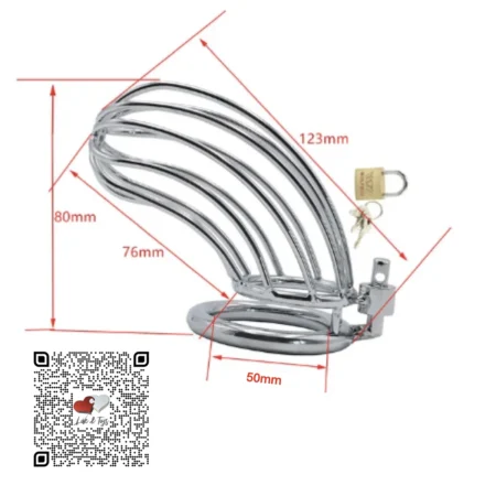JAULA DE CASTIDAD PARA PENE COCK CAGE CANASTA JUMBO 50MM