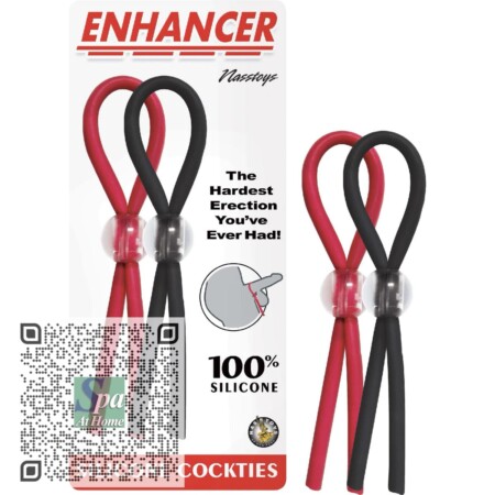 ANILLO CORBATA AJUSTABLE PARA PENE Y TESTÍCULOS | ENHANCER SILICONE COCKTIES