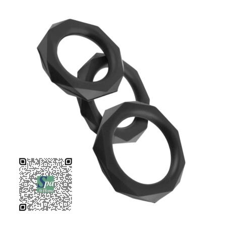 SET DE 3 ANILLOS PARA PENE Y TESTÍCULOS PIPEDREAM SILICONE DESIGNER |  PIPEDREAM SILICONE DESIGNER STAMINA SET COCK RING