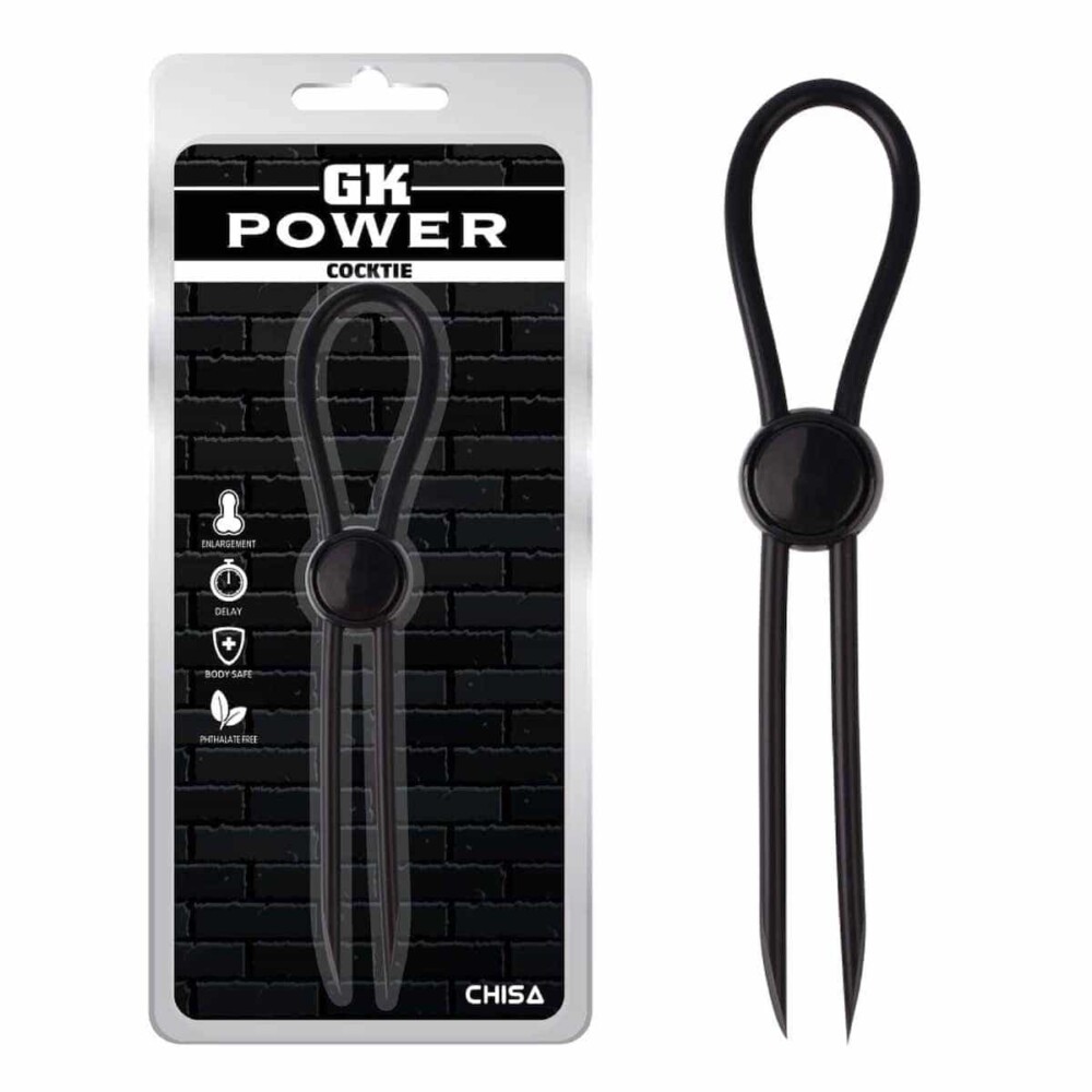 GK-POWER-COCKTIE-EMPAQUE.jpeg ANILLO PARA PENE Y TESTÍCULOS TIPO CORBATA AJUSTABLE GK POWER | GK POWER COCKTIE