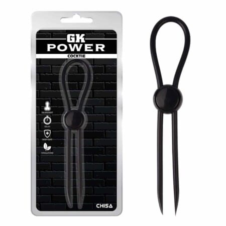 ANILLO PARA PENE Y TESTÍCULOS TIPO CORBATA AJUSTABLE GK POWER | GK POWER COCKTIE