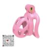 Jaula castidad nub rosa diseño anatómico forma bulbo