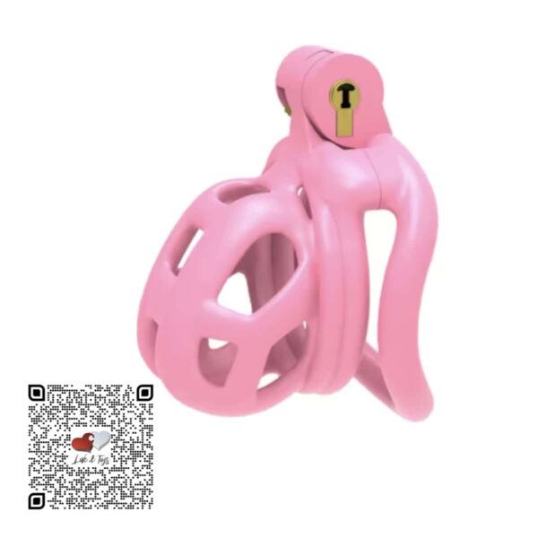 Jaula castidad nub rosa diseño anatómico forma bulbo