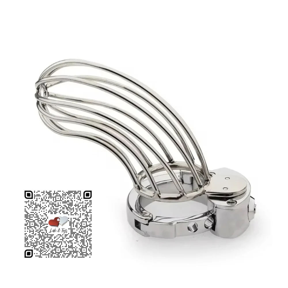 JAULA-PARA-PENE-COCK-CAGE-CANASTA-JUMBO-ANILLO-AJUSTABLE.webp Jaula de castidad metálica canasta jumbo cock cage con sistema de anillo ajustable premium