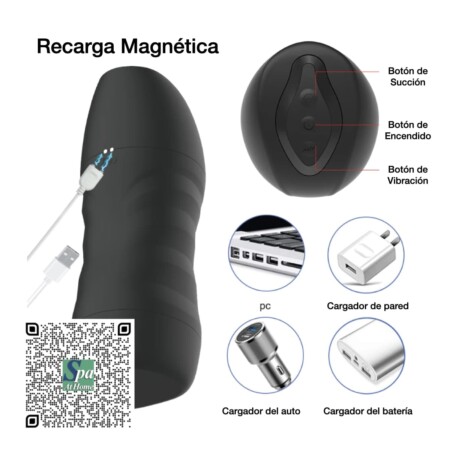 MASTURBADOR SUCCIONADOR, VIBRADOR 5X10 AUTOMÁTICO PARA HOMBRES