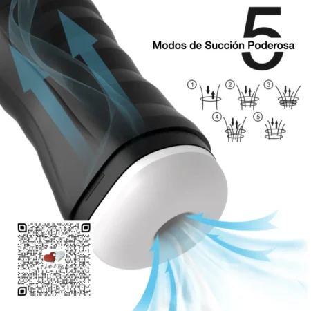 MASTURBADOR SUCCIONADOR, VIBRADOR 7X5 AUTOMÁTICO PARA HOMBRES