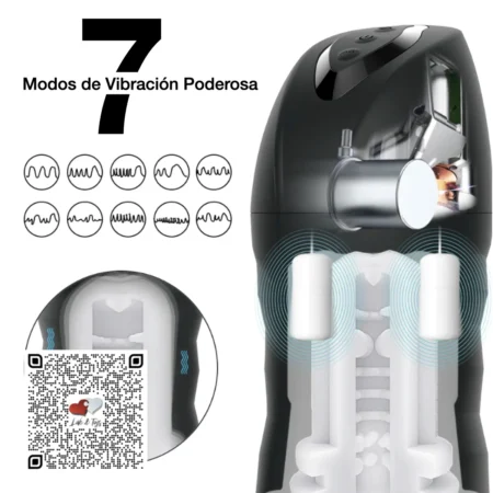 MASTURBADOR SUCCIONADOR, VIBRADOR 7X5 AUTOMÁTICO PARA HOMBRES