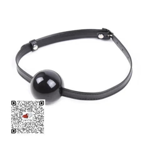mordaza esfera negra 5cm de diametro con correa de sujeción y evilla