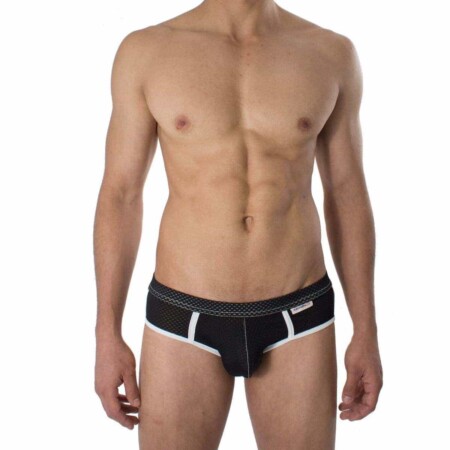 Brief Chroma negro Unwet Alexander's King vista frontal - underwear masculino premium sofisticado