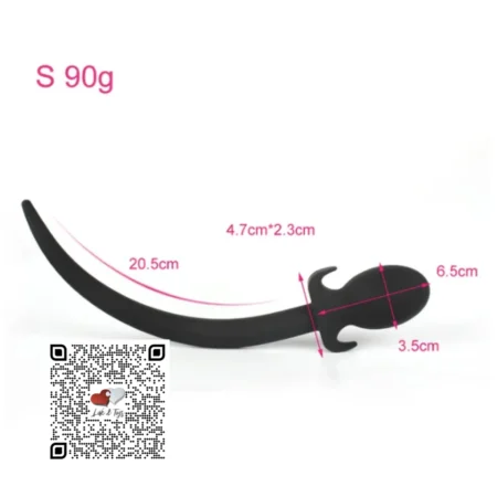 Plug de silicon tapón anal cola de perro chica