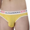 Detalle de suspensorio moderno Mango amarillo con tejido intercalado Unwet transpirable Alexanders King