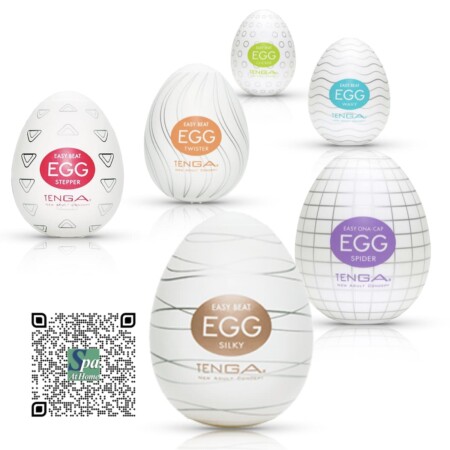 Pack de 6 Tenga Egg masturbadores con diferentes texturas para estimulación masculina