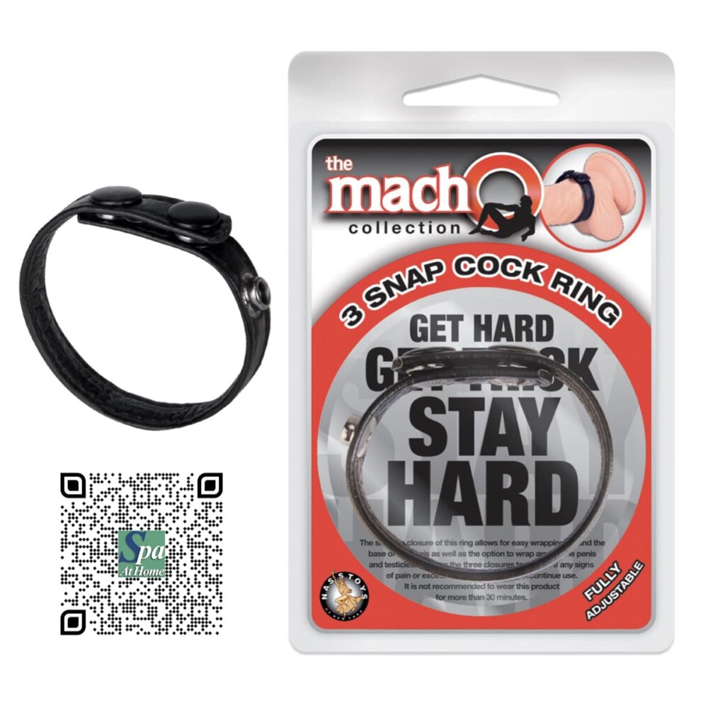 ANILLO PARA PENE Y TESTÍCULOS AJUSTABLE CO3 BROCHES | 3 SNAP COCK RING