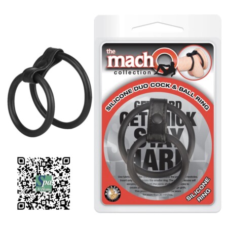 ANILLO DOBLE DE SILICÓN PARA PENE Y TESTÍCULOS | MACHO SILICONE DUO COCK AND BALL RING
