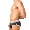 TP0005_L Brief negro Unwet detalle lateral - tela transpirable con contraste blanco
