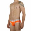 Brief naranja neón Unwet vista lateral - ropa interior masculina transpirable energética