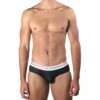 Brief negro total Unwet vista frontal - underwear masculino premium soporte firme Alexanders King