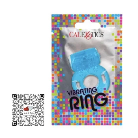 Anillo vibrador básico CalExotics color azul material TPE súper elástico con masaje vibratorio