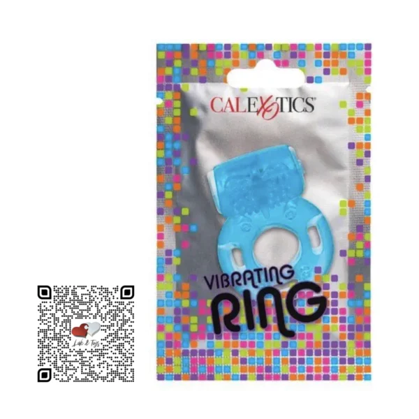 Anillo vibrador básico CalExotics color azul material TPE súper elástico con masaje vibratorio