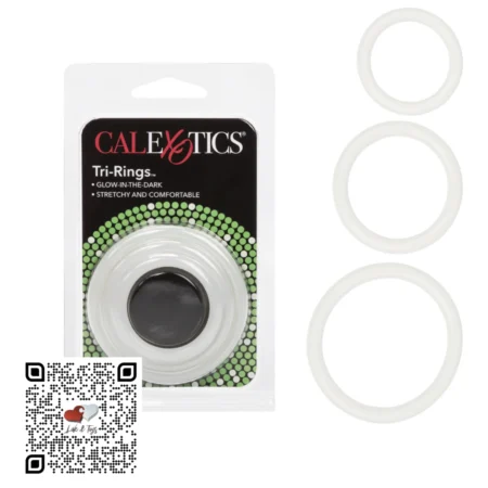 Set Calexotics Tri-Rings glow in the dark brilla en la oscuridad tres anillos goma