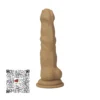 dildo-texturizado-con-testiculos-vainilla Dildo texturizado vainilla con testículos y ventosa