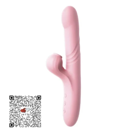 dildo-vibrador-succionador-telescopico Dildo vibrador telescópico con succionador de clítoris, multifunciones