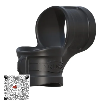 fantasy-c-ringz-mr-big-cock-ring-and-ball-stretcher-detalle-perfil Vista de perfil de anillo Mr Big cock ring con ball stretcher lateral configuración asimétrica
