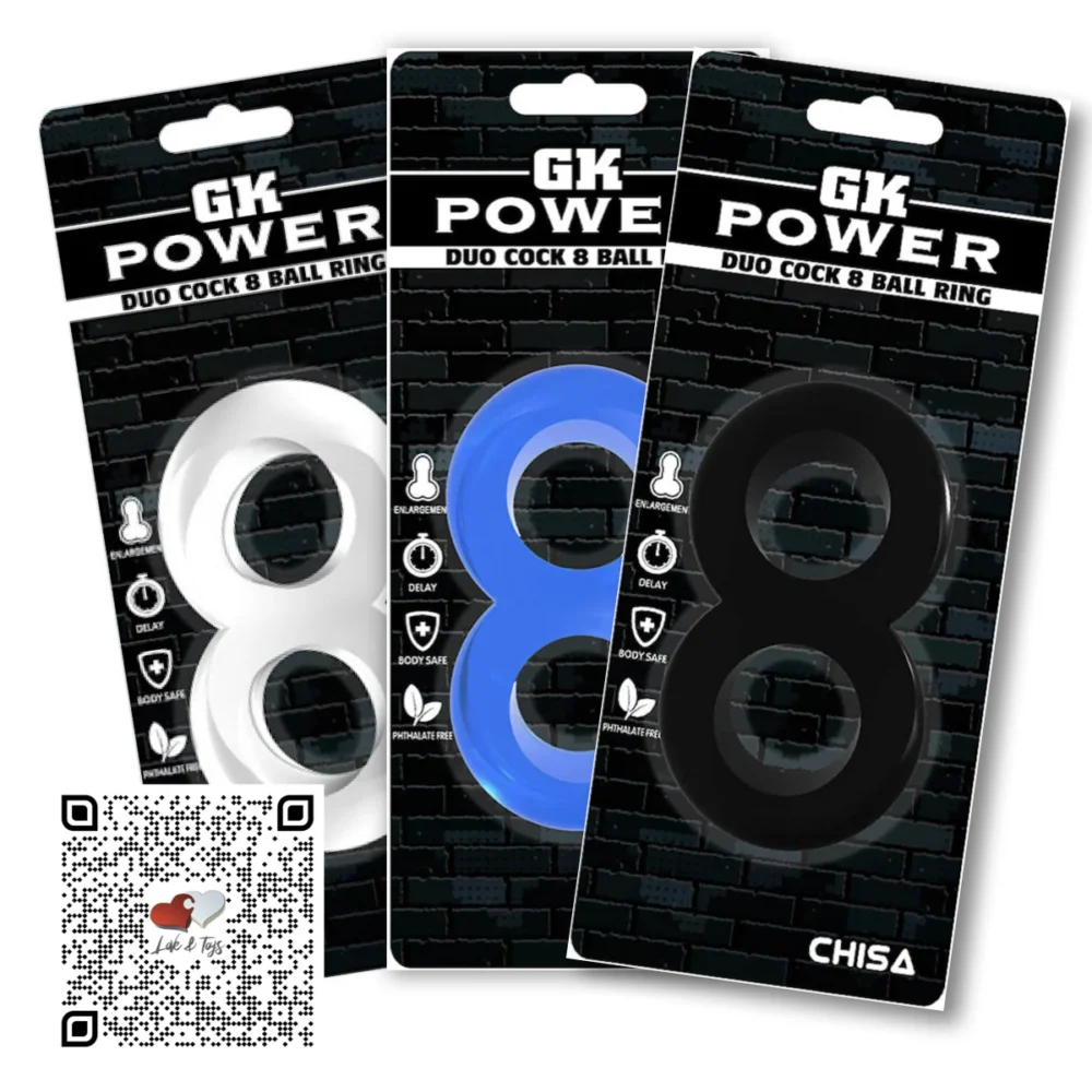Set de anillos duales GK Power Duo Cock 8 Ball Ring tres colores disponibles