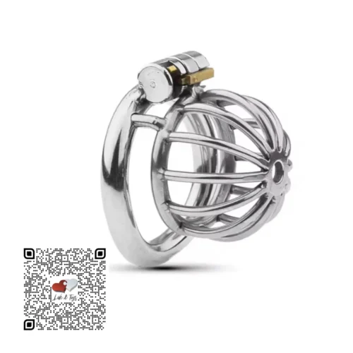 jaula-de-castidad-cock-cage-metalica-canasta-chica Jaula de castidad metálica para pene con canasta chica