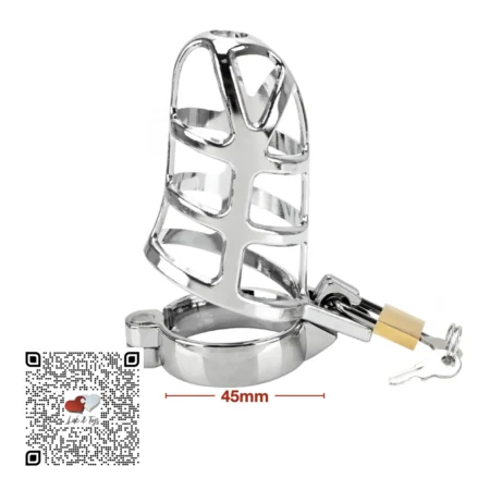 Jaula castidad pene cock cage metálico nido 45mm aleación aluminio BDSM