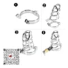 Instrucciones uso jaula castidad cock cage incluye candado llaves anillo 45mm