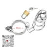 jaula-de-castidad-para-pene-cock-cage-metalico-nido-50mm-anillo Detalle anillo cock ring 50mm aluminio incluido jaula castidad metálica