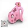 Jaula de castidad Cock Cage Nano color rosa con sistema de cerrojo mágico para BDSM