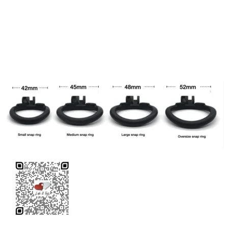 Medidas de anillos para jaula de castidad Nub 42mm 45mm 48mm 52mm diámetros incluidos